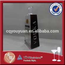 colored empty 750ml glass wine bottle for vodka
