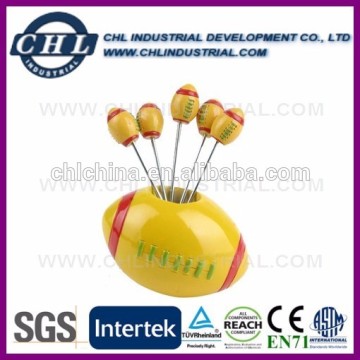 Promotional resin fruit pick for restaurant