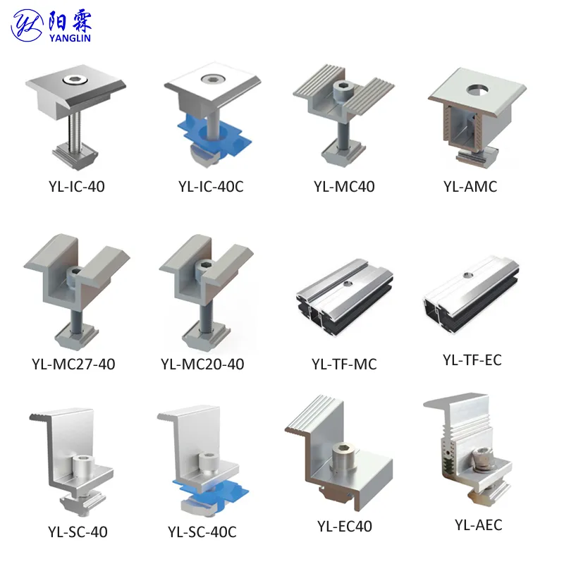 L Foot Adjustable End Clamps PV Aluminum Rail Fortin Roof Solar Mounting System Rooftop Solar Panel Mounting Brackets