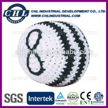 Hot selling knitted fabric kick ball with logo