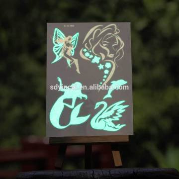 3d glow in the dark tattoo sticker body kits