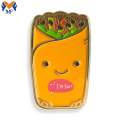 Metal Craft Custom Logo Cute Burger esmalte pino