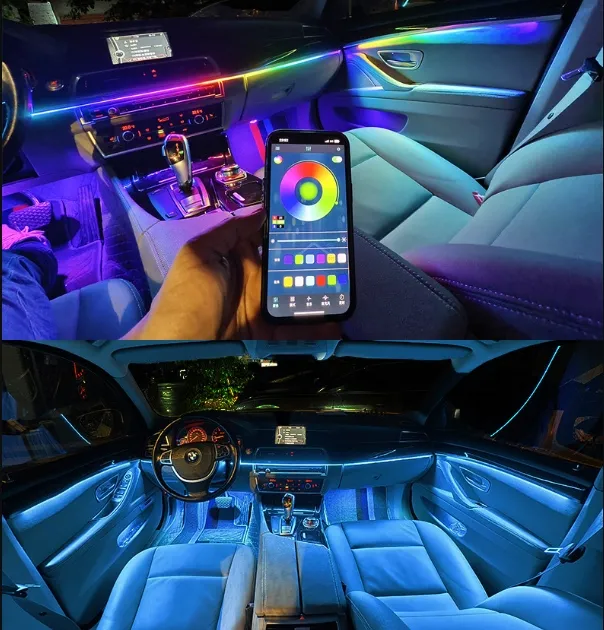 Vibrant LED Neon Light Strip Kit for Car Ambiance