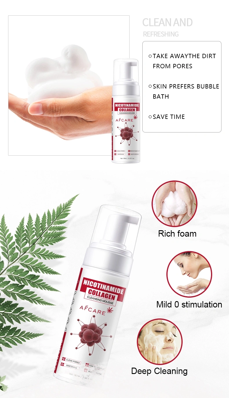 Nicotinamide Cleansing Mousse Daily Foaming Acne Face Wash Pimple Remover & Facial Pore Cleanser