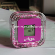 Small Beautiful Four Sided Electronic Clock with Water