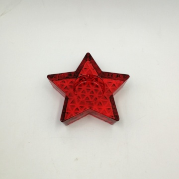 Sparying muti-color star shape glass candle holder for tealight