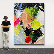 Hand-Painted Abstract Knife Texture Oil Painting Canvas Wall Art