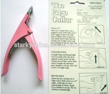 Wholesale Pink Manicure Tool Acrylic UV Gel False Pink Curved Nail Cutter/French Nail Cutter /Nail Tip Cutter