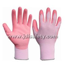 Colorful Polyester Work Glove with PU Palm Coated (PN8007)