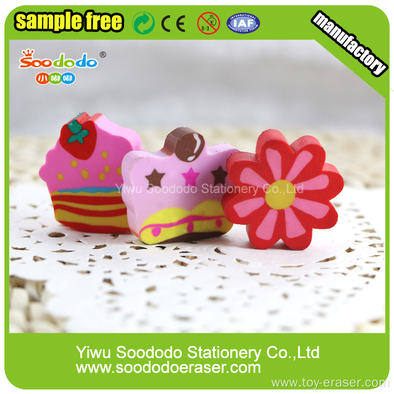 Colorful flat eraser ,school gift stationery