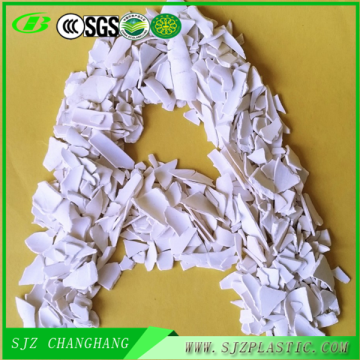 Factory Supply!Crushed Recycled PVC knot board scraps White/Gray color for pipes/tubes
