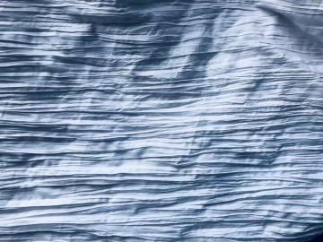 Polyester White Bleach Crimped Fabric