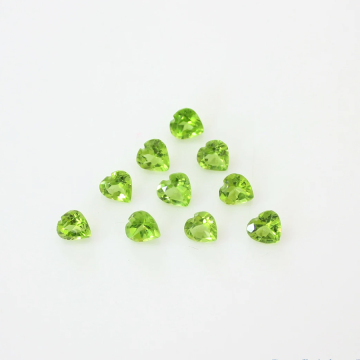 Natural Peridot Heart cut For Jewelry' Making