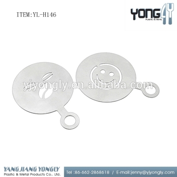 Stainless Steel coffee stencil set Cappuccino Stencils Coffee Stencil