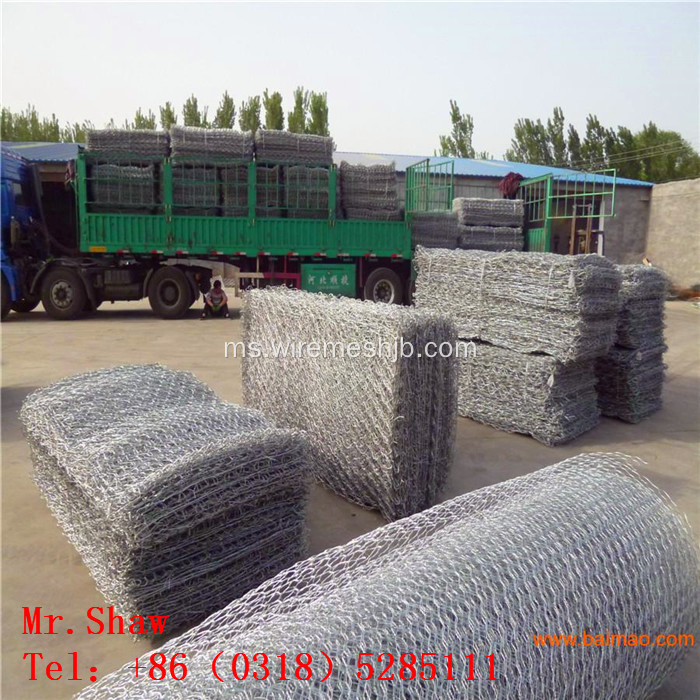 Gabungan Box Gabion Riverbank Hot Dipped