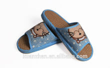 Embroidered label woman indoor slipper printed room shoes slipper