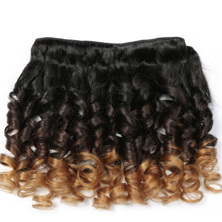 High Quality 8a Grade 1B/4/27 Ombre Brazilian Virgin Hair Spiral Curl Human Hair Bundles