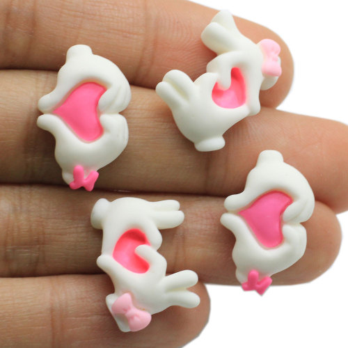 Kawaii Bowknot Heart Fingers Resin Beads Decoration Keychain Diy Art Decor Phone Cover Ornament Bracelet Jewelry Accessories