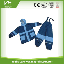 Waterproof Reflective Polyester Kids Rainsuit