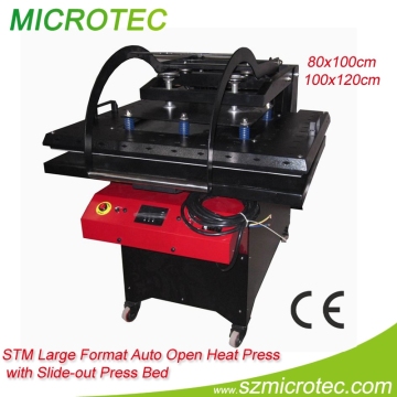 80*100/100*120 Large Format Heat Press, Auto Open, with Slide-out Press Bed