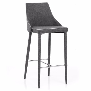 Kitchen Grey Fabric bar stool