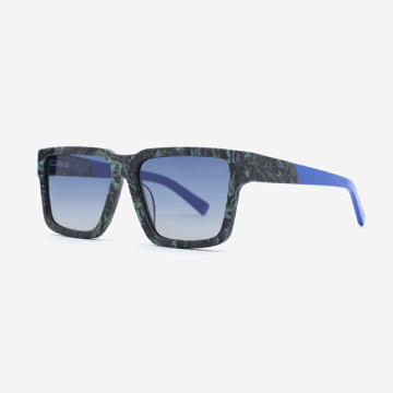 Oversized Square Acetate Unisex Sunglasses