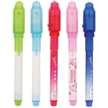 Customized Logo Invisible Ink Pen with UV Light for Promotions