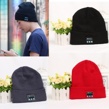 Winter Knitting Beanie Cap Bluetooth Beanie Hat Headphone