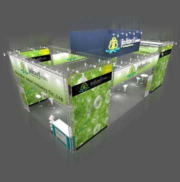 Fast assemble portable exhibition booth