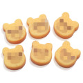 Kawaii resina lindo oso galletas Mini juego comida Flatback Cabochon Scrapbooking para teléfono Deco DIY adornos Accesorios