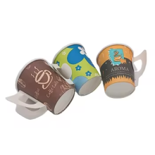 Customizable 7-9oz Disposable Coffee Cups with Handle for Hot Drinks