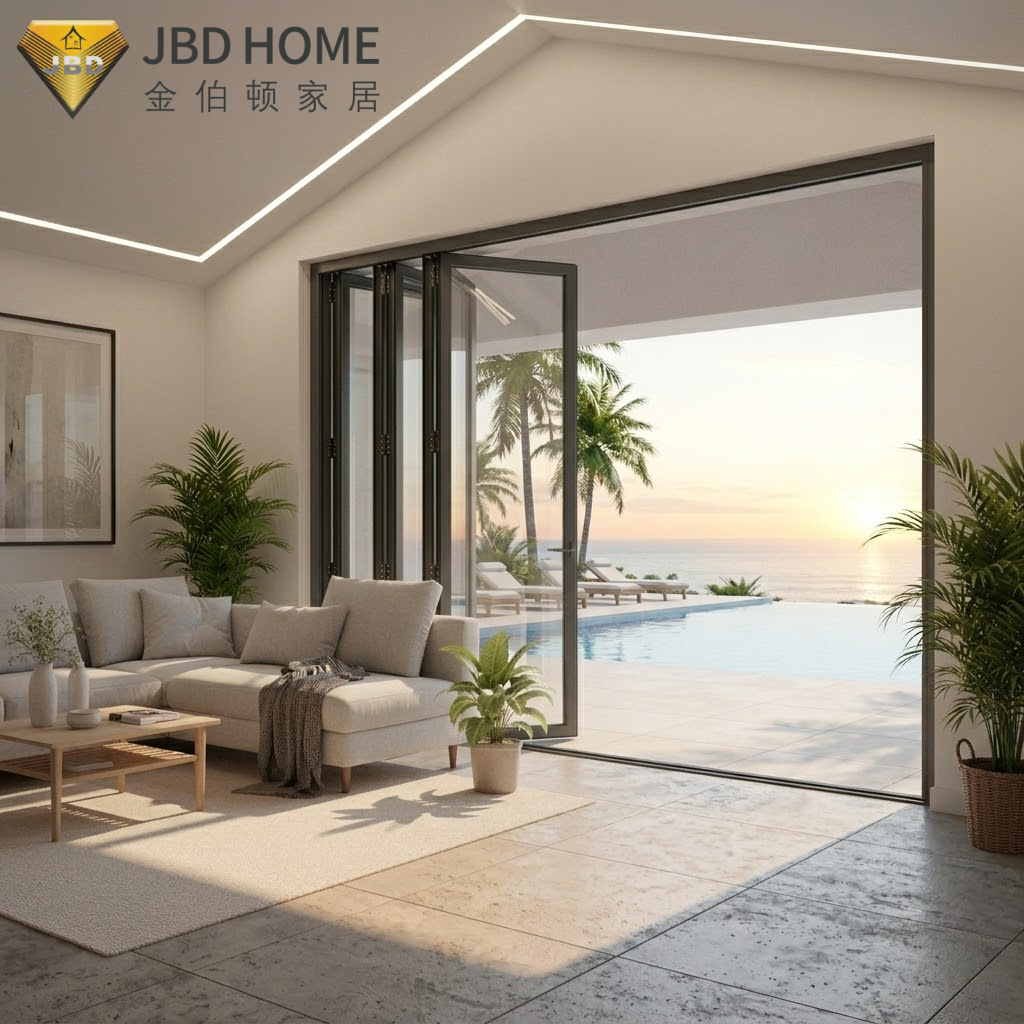 Luxury Villa iliyo na JBD HOME Aluminium Bi-Fold Milango yenye mwonekano wa Tuscan