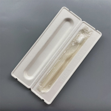 Bagasse pulp molded packaging biodegradable toothbrush box