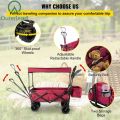 Garden Cart w/Canopy, Wheels & Rear Storage-Multi-functional