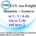 Shantou to Genova Ocean Shipping timetable