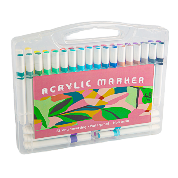Waterproof Acrylic Paint Pens Set for Plastic & Fabric Art Projects