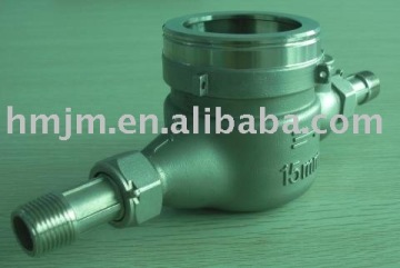 stainless steel flow water meter body