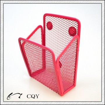 metal mesh magnetic pencil cup