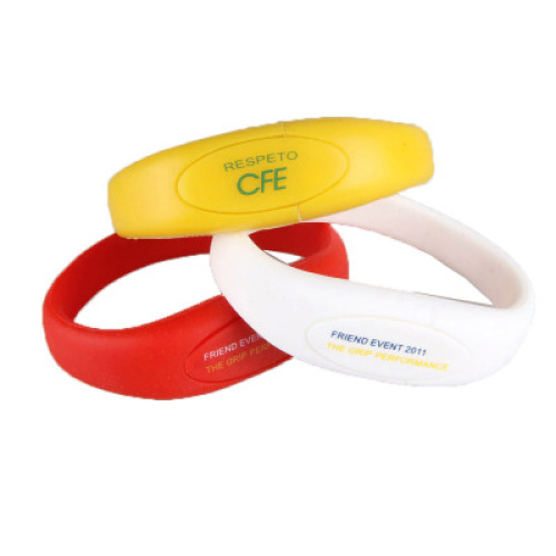 Bracelet personnalisé en silicone pour bâton de mémoire flash USB