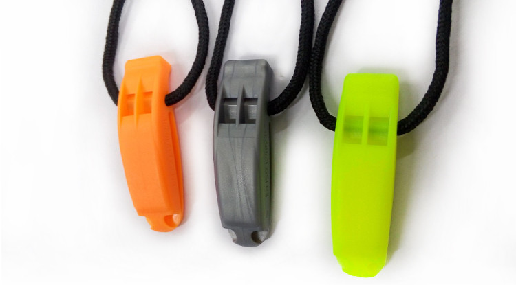 Customized outdoor Diving Emergency plastic whistle, marine survival rescue sports safety Whistle~