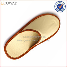 Luxury hotel bathroom men leather moccasins slippers
