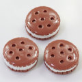 Flatback Mini Sandwich Kekse Dessert Form Harz Cabochon 100pcs / bag DIY Artikel Weihnachtsfeier Ornamente Nette Charms