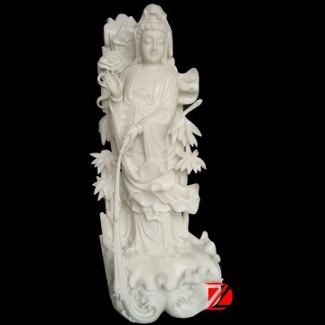 White marble kuan yin