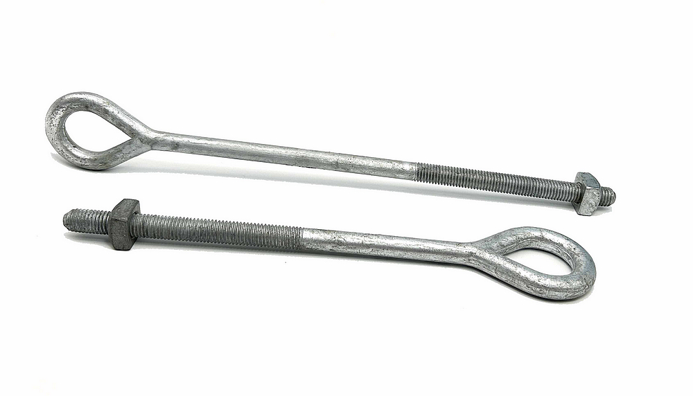 Οβάλ μπουλόνι ματιών αγκυρών για πόλους χρησιμότητας, αγκυροβόληση, υληνικό υλικό ωοειδές αγκυροβόλιο στήριξης στήριξης γραμμών μεταφοράς σε πόλο (4) Oval Eye Bolt Anchors For Utility Poles Anchoring, Poleline Hardware Oval Eye Anchor Rod Support Tranmission Lines to Pole (4)