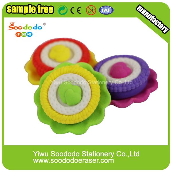 3D Cake shaped eraser,Fancy Stationery Eraser