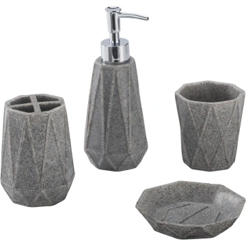 Accessori Da Bagno Produttori.Cina Altri Mobili Da Bagno Set Di Accessori Da Bagno In Poliresina Nero 4 Pezzi Cina Altri Produttori Di Mobili Da Bagno