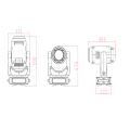 17R 350W BWS 3 IN 1 moving head light