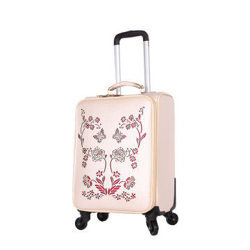 PU travel luggage popular selling trolley luggage