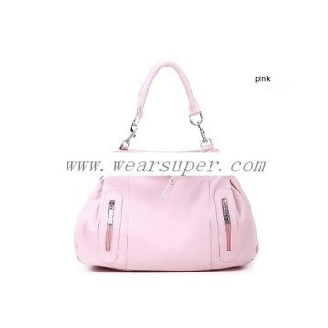 Roman Holiday leisure series leather handbags pink