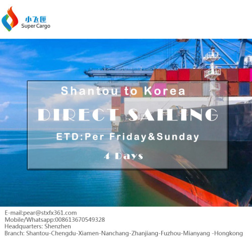 Transporte marítimo de Shantou a Busan Corea